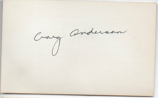 Lot of Five Craig Anderson NY Mets/Cardinals Signed 3x5 Index Cards 145584