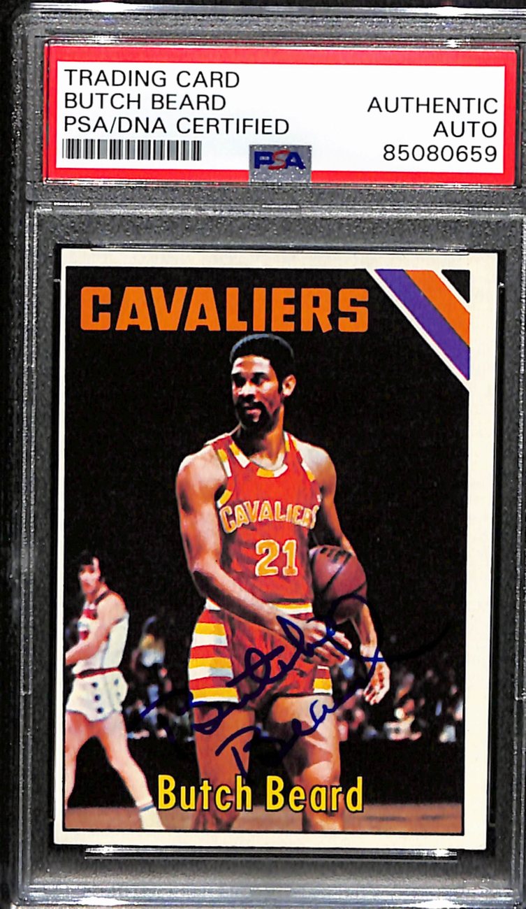 Butch Beard Autographed 1975-76 Topps Card #33 Cavaliers PSA/DNA 184827