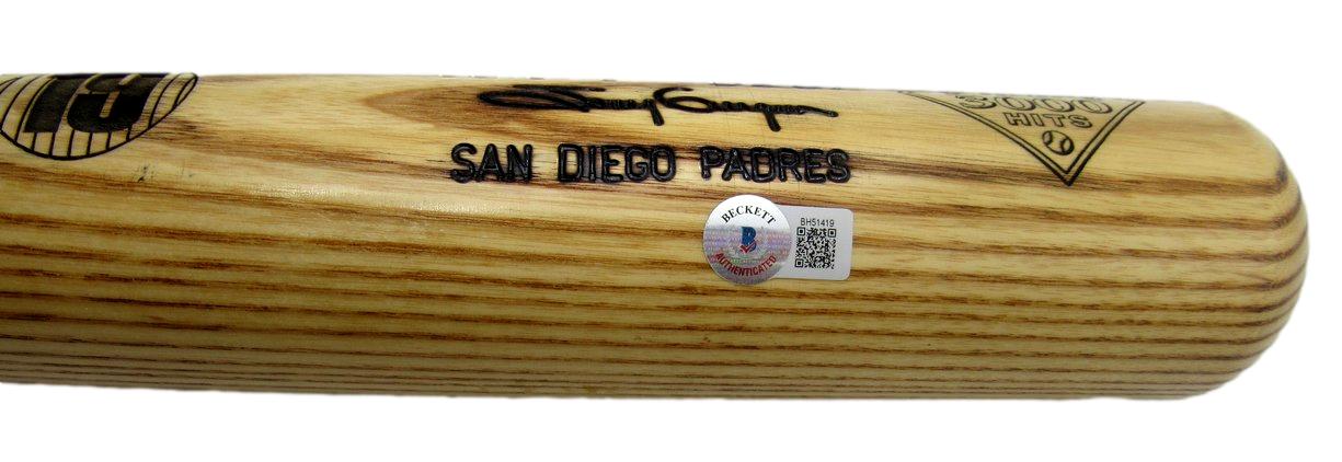 Tony Gwynn HOF Signed Louisville Slugger Bat with Stats Padres Beckett 190491