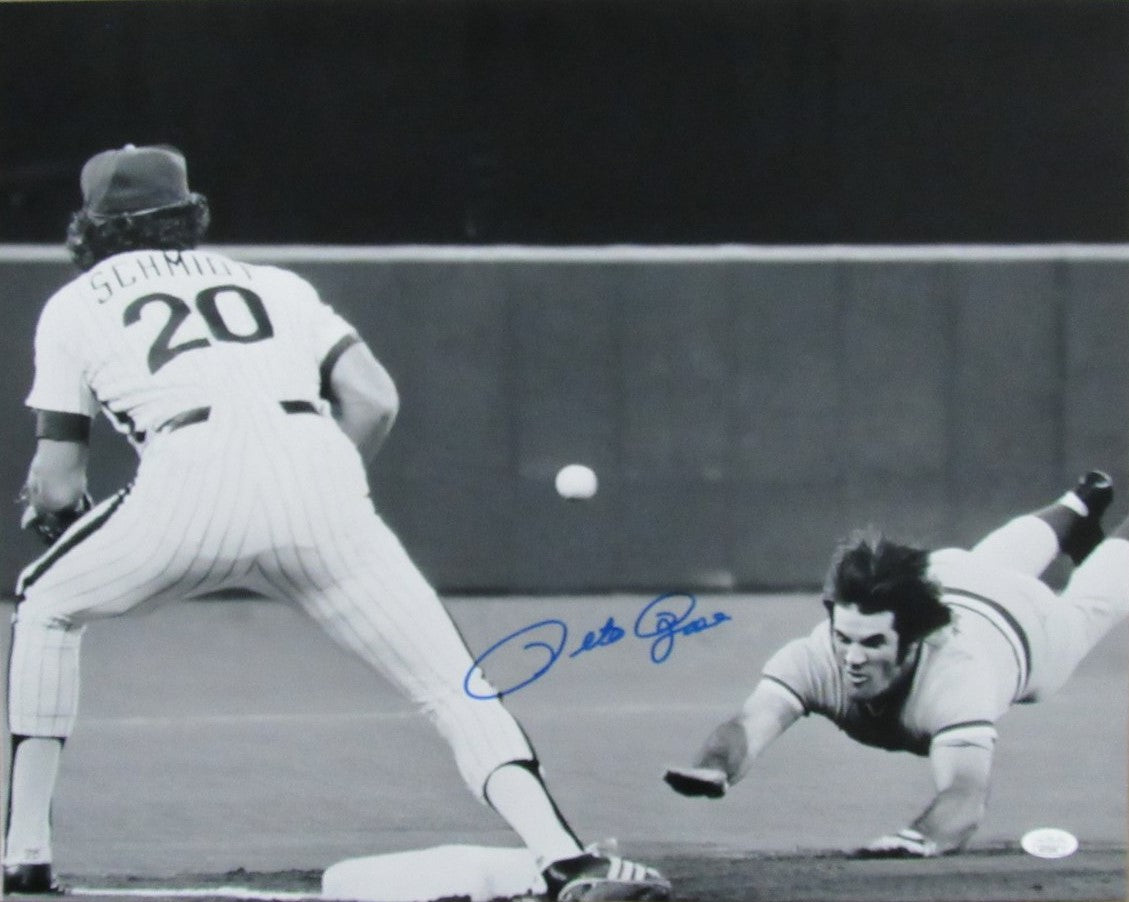 Pete Rose Cincinnati Reds Autographed/Signed 16x20 Photo JSA 189710