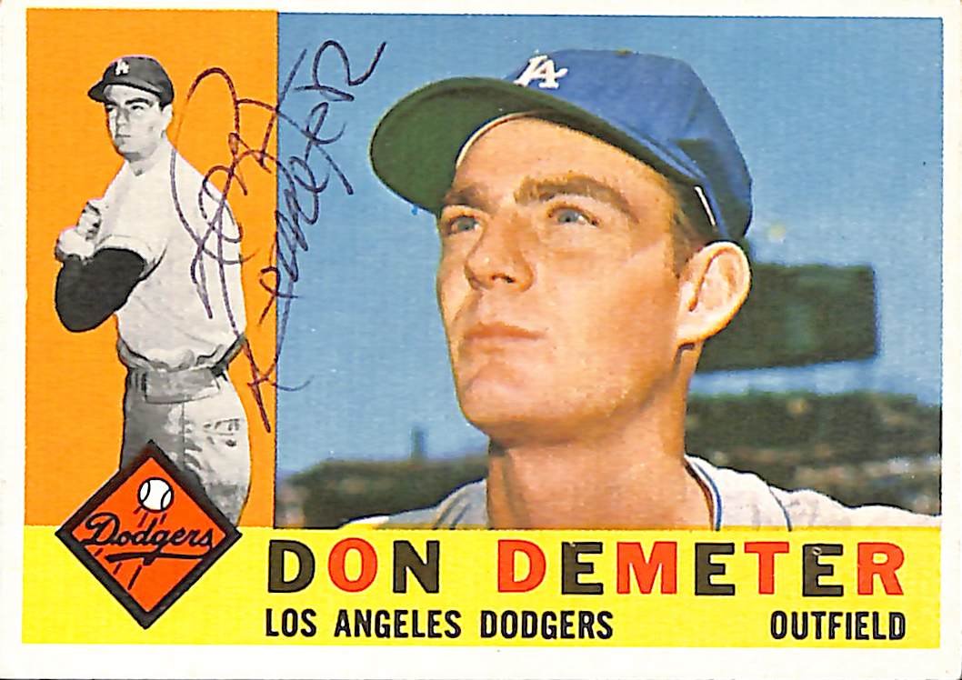 1960 TOPPS #234 Don Demeter Los Angeles Dodgers Signed/Auto Card 190981