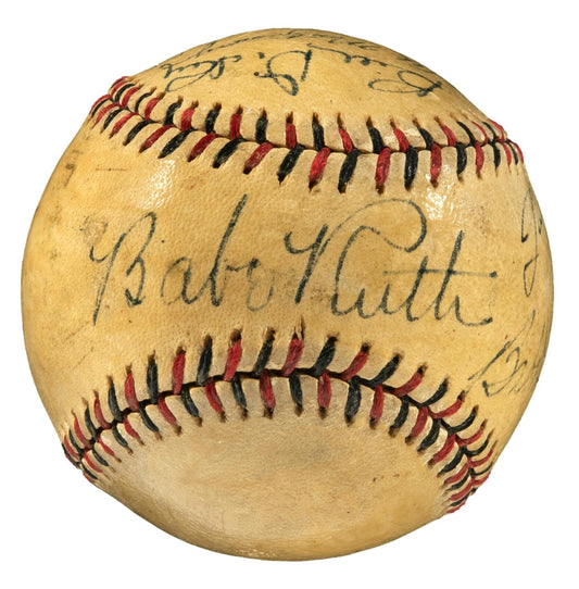 BABE RUTH/Gary Cooper "Pride of the Yankees" Signed Baseball 1942 PSA/DNA 175359