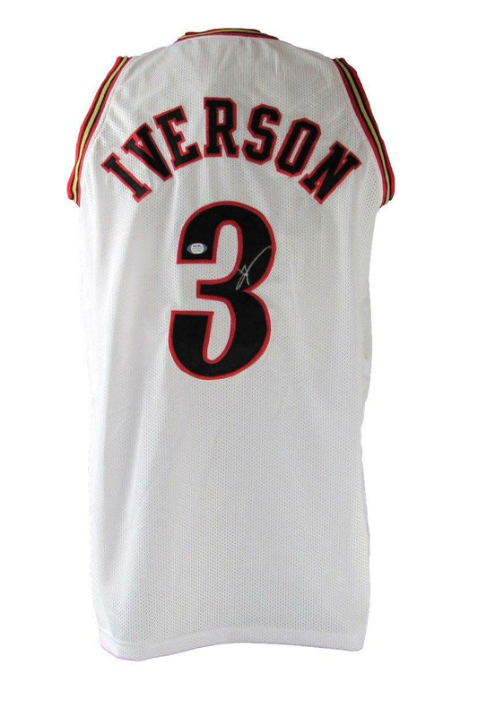 Allen Iverson HOF Signed/Auto 76ers Custom Basketball Jersey PSA/DNA 167218