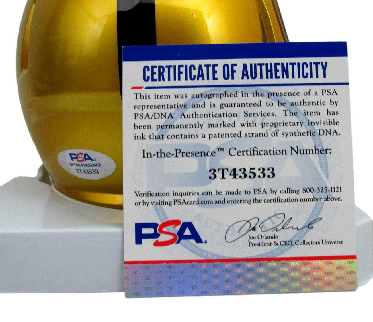 Hines Ward Signed/Auto Steelers Speed Flash Gold Mini Helmet PSA/DNA 165462