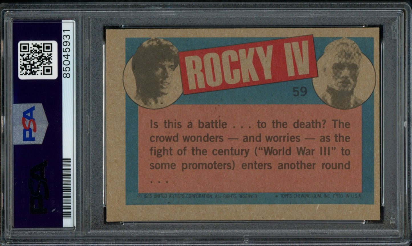 Dolph Lundgren Autographed 1985 UA Rocky IV Card #59 PSA/DNA GEM MINT 10