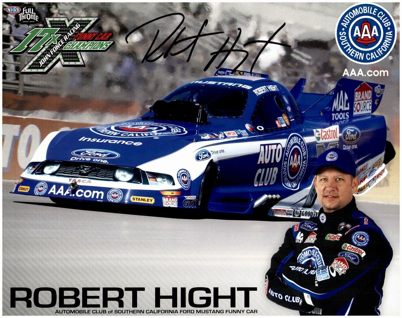 Robert Hight NHRA Funny Car Signed/Autographed 8x10 Color Photo 153904