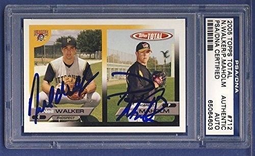 2005 Topps Total N.WALKER/P.MAHOLM Signed Card PSA/DNA