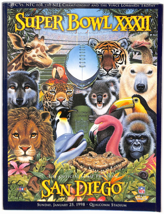 Super Bowl XXXII Game Program Green Bay Packers vs Denver Broncos Davis 182087