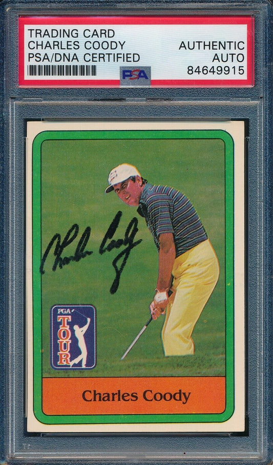 1981 DONRUSS PGA Charles Coody #56 Authentic Card Signed PSA/DNA 176042