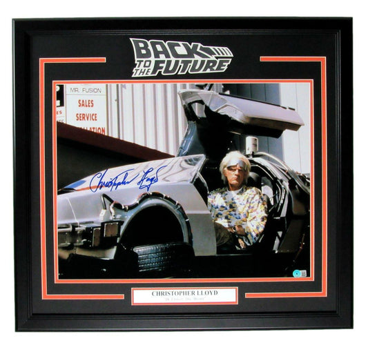 Christopher Lloyd "Back to the Future" Signed Framed 16x20 Beckett