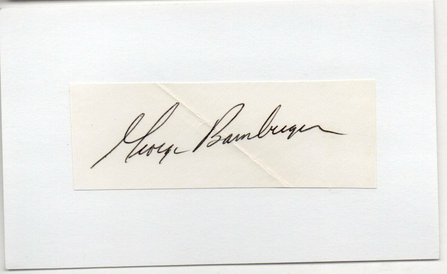 George Bamberger d.2004 NY Giants/ Orioles/Brewers Signed 3x5 Index Card 145604