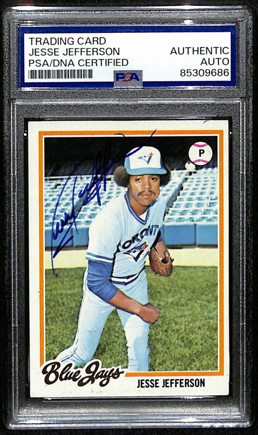 Jesse Jefferson Signed/Autographed 1978 Topps Card #144 Blue Jays PSA/DNA 190679