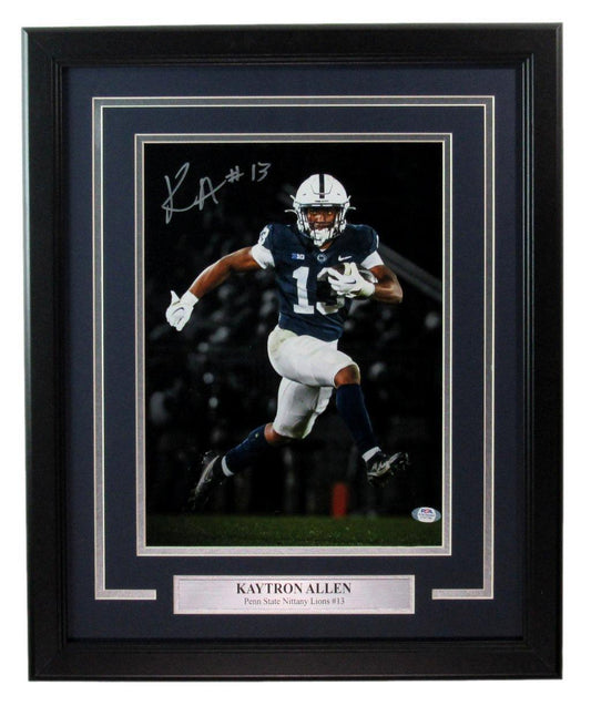 Kaytron Allen Autographed 11x14 Photo Penn State Framed PSA/DNA 177475