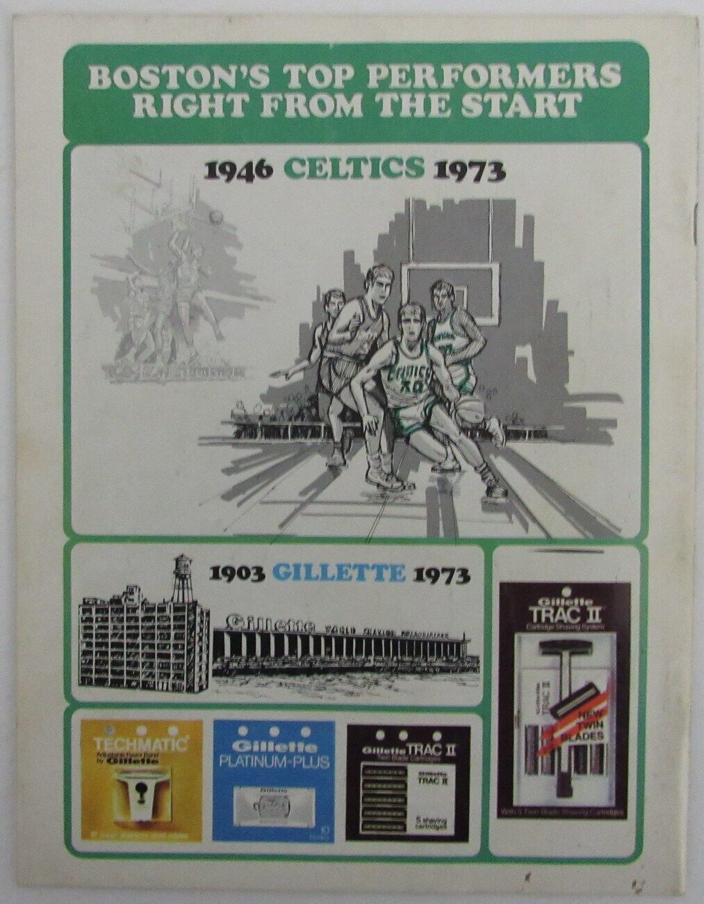 1972/73 Boston Celtics Basketball Game Program Scorecard page is missing 176322