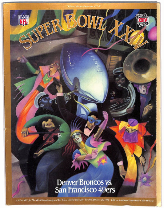 Super Bowl XXIV Game Program Denver Broncos vs San Francisco 49ers  182070