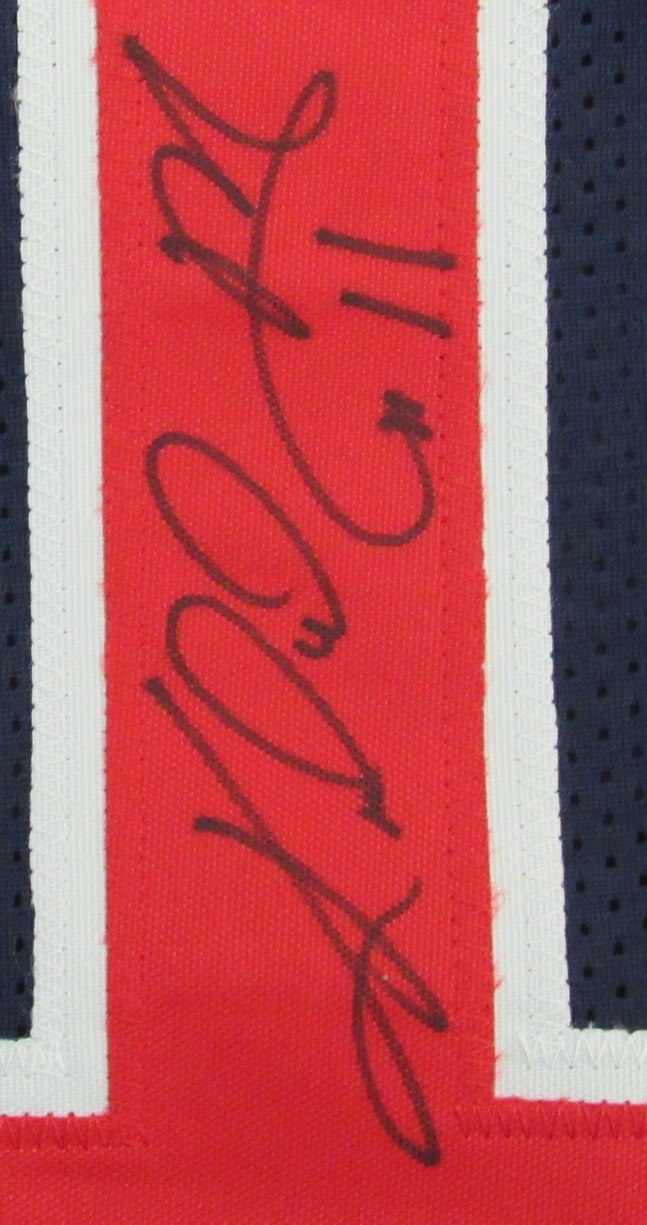 Karl Malone HOF Signed/Auto Navy Custom Basketball Jersey Dream Team JSA 190528