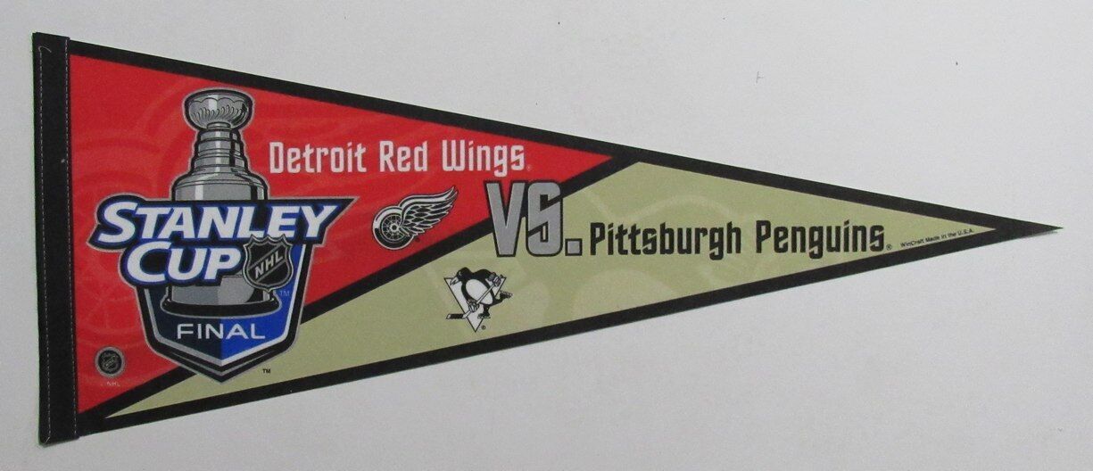 Detroit Red Wings Stanley Cup Finals vs.. Penguins 30x12 Felt Pennant 178343