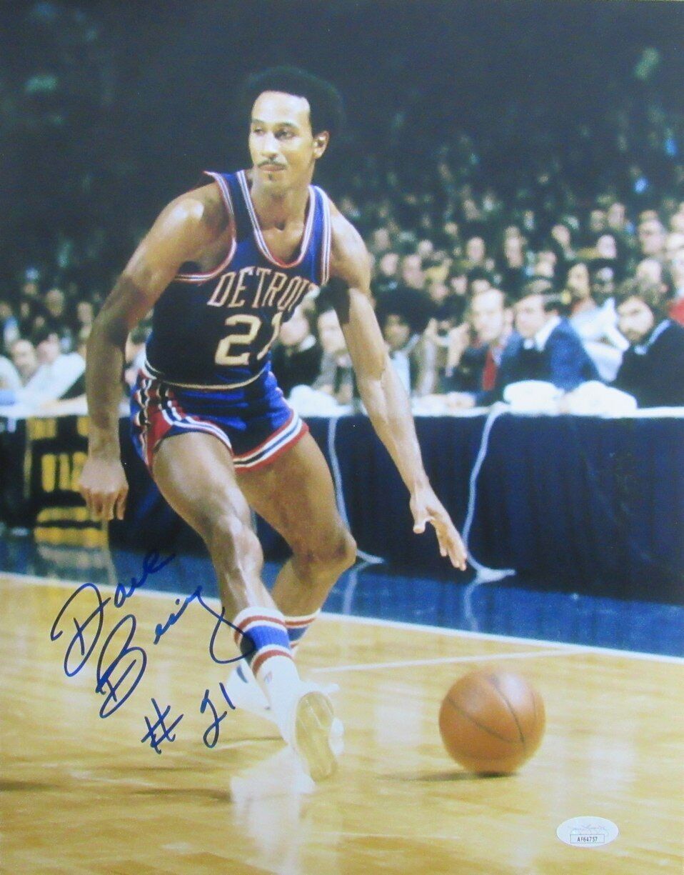 Dave Bing HOF Autographed 11x14 Photo Detroit Pistons JSA