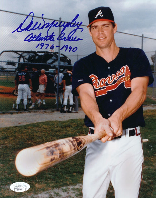 Dale Murphy Atlanta Braves Signed/Inscribed 8x10 Photo JSA 154003