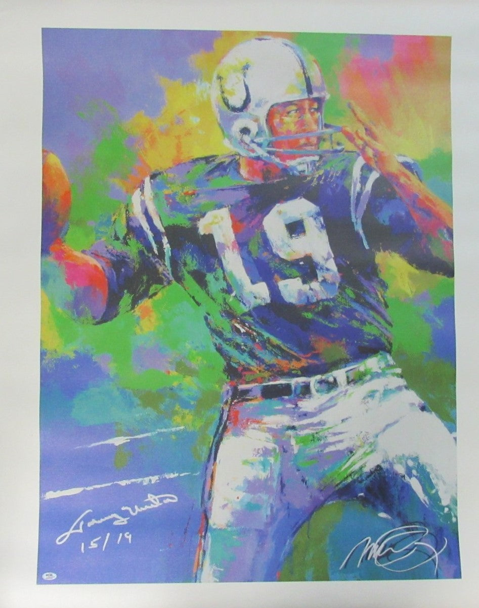 Johnny Unitas HOF Signed/Autographed 36x45.5 Lithograph Colts PSA/DNA 190554