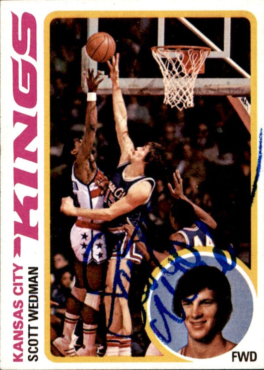 Scott Wedman Autographed 1978-79 TOPPS Basketball Card #79 Kings 182984