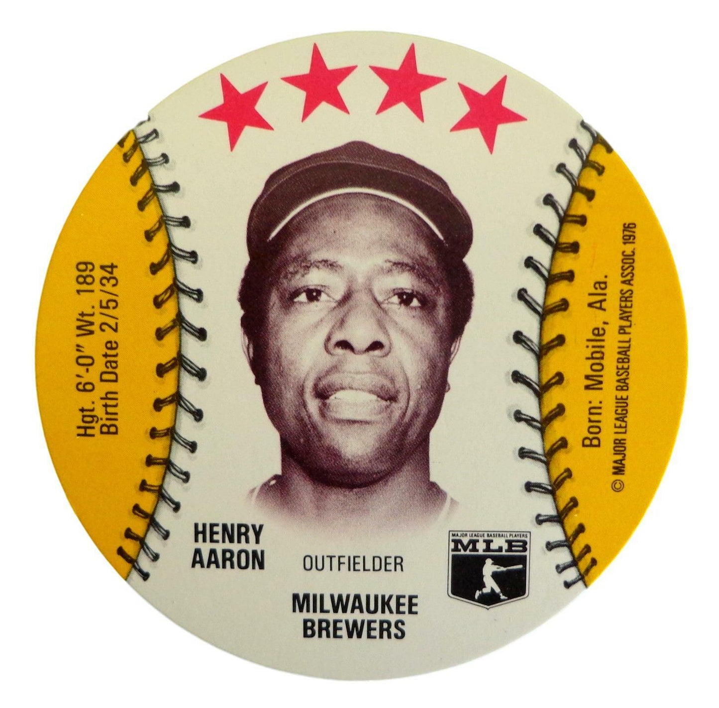 Lot of 10 - 1976 MSA Isaly's Discs  Baseball Hall of Famers Gem Mint 153882