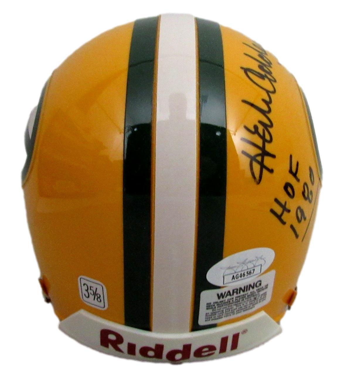 Herb Adderley HOF Autographed/Inscribed Mini Football Helmet Packers JSA