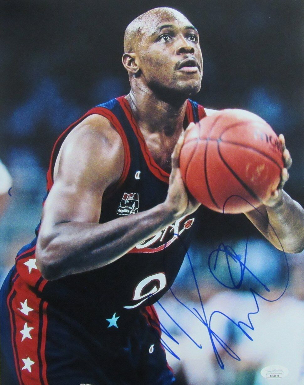 Mitch Richmond HOF Autographed 11x14 Photo Team USA JSA