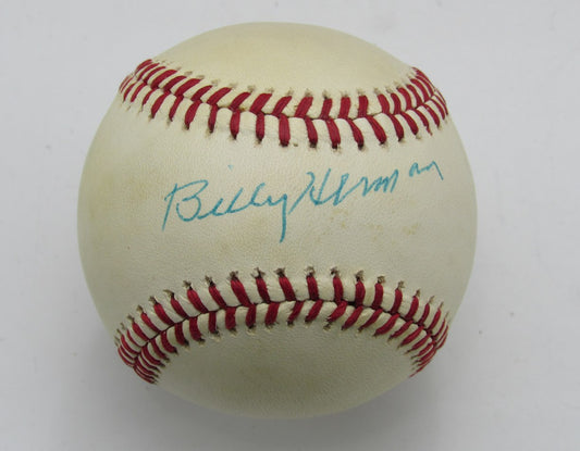 Billy Herman Signed/Autographed ONL Baseball Chicago Cubs PSA/DNA 191690