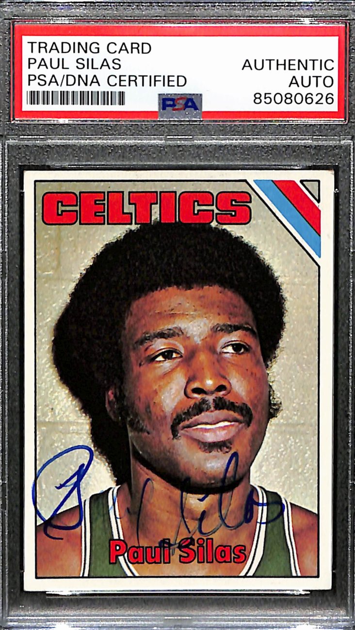 Paul Silas Autographed 1975-76 Topps Card #8 Boston Celtics PSA/DNA 184842