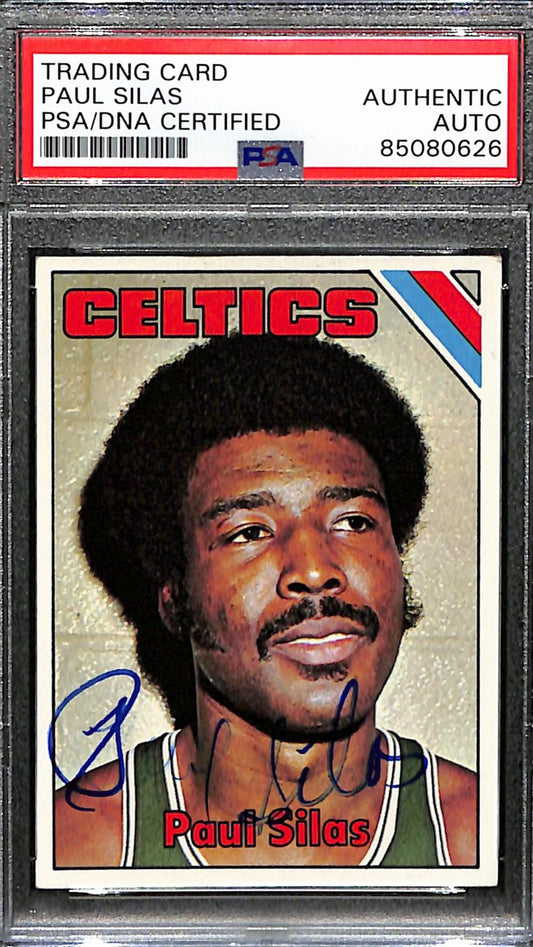 Paul Silas Autographed 1975-76 Topps Card #8 Boston Celtics PSA/DNA 184842