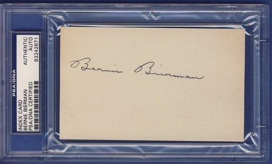 Bernie Bierman Minnesota Gophers  Autographed/Signed 3x5  Index Card PSA/DNA