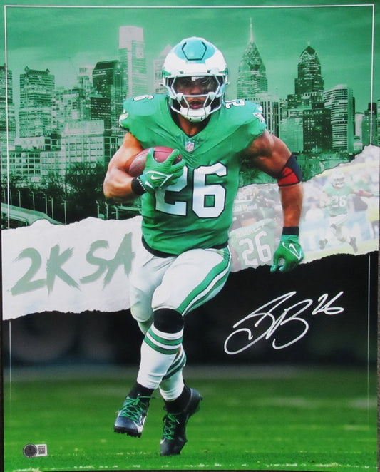 Saquon Barkley Signed/Autographed 16x20 Photo Philadelphia Eagles Beckett 192655