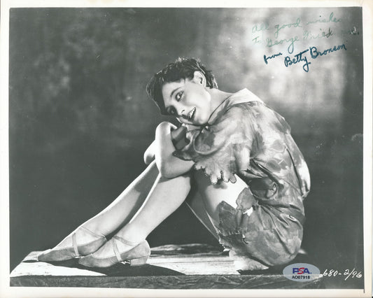 Betty Bronson Signed/Inscribed Vintage 8x10 B/W Photo "Peter Pan" PSA/DNA 192276