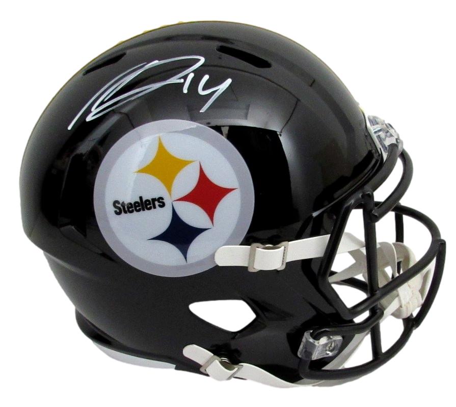 George Pickens Autographed Full Size Black Speed Replica Helmet Steelers JSA