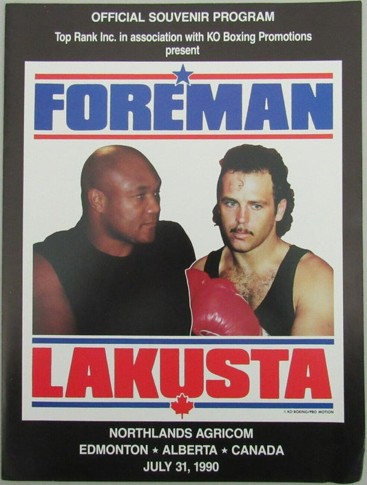 George Foreman vs. Ken Lakusta July 31, 1990 Official Souvenir Program 162271