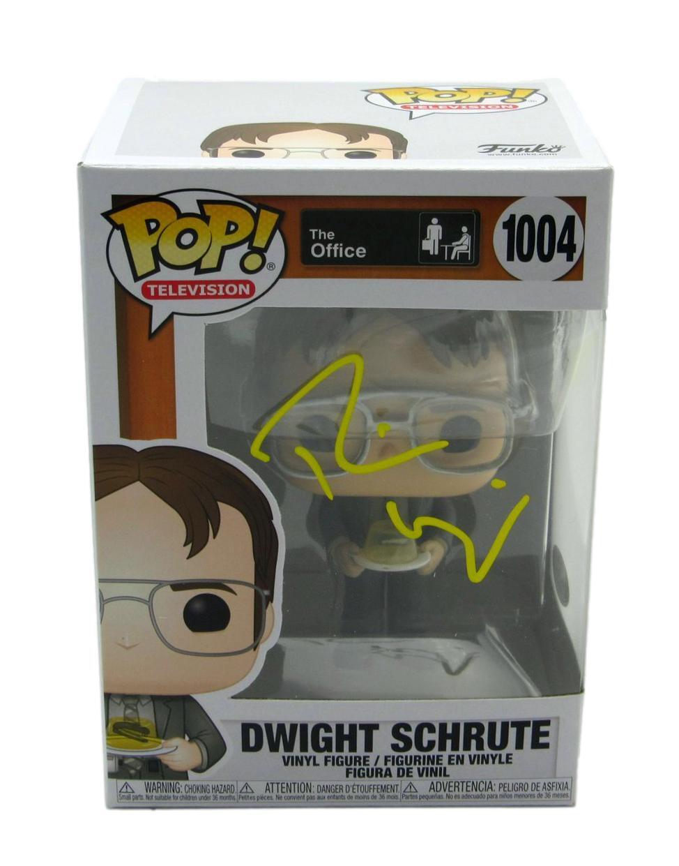 Rainn Wilson Signed Dwight Schrute The Office Funko Pop 1004 PSA/DNA  ITP 160472