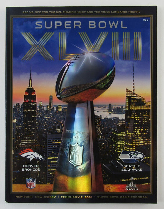 2014 Super Bowl XLVIII Seattle Seahawks vs. Denver Broncos Official Program