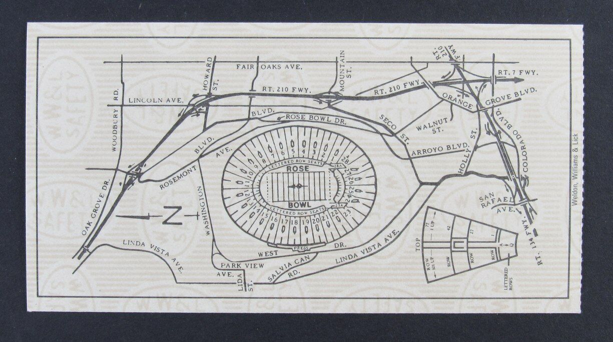 1995 Rose Bowl Ticket Stub Penn State Nittany Lions vs. Oregon Ducks