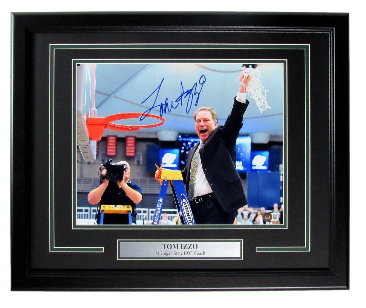 Tom Izzo Autographed 11x14 Photo Michigan State Basketball Coach Framed Beckett