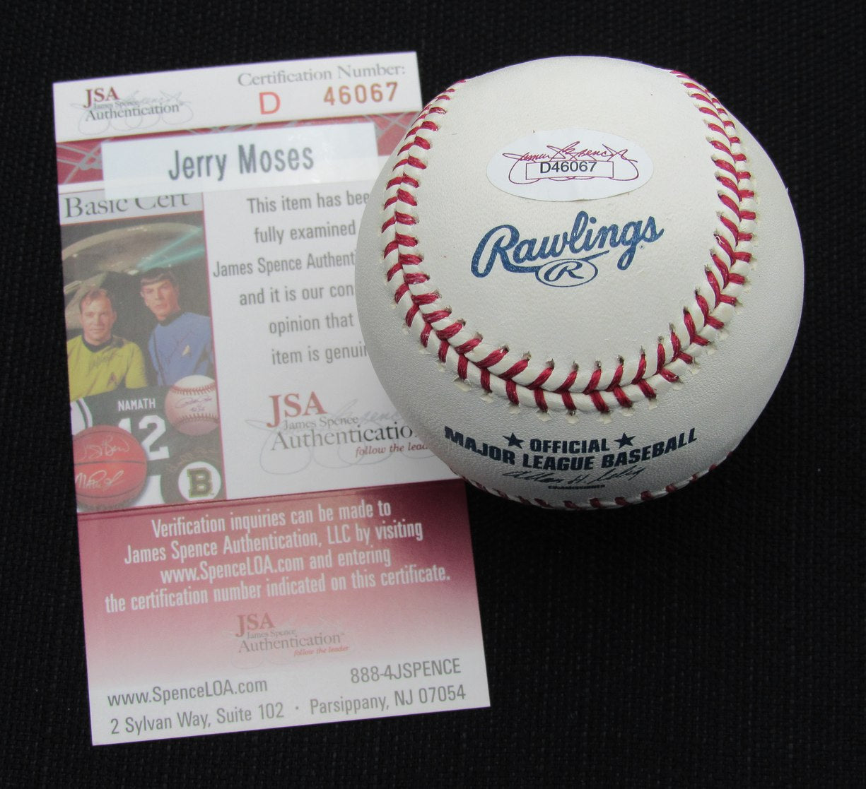 Jerry Moses Signed/Auto Yankees 100th OML Baseball JSA 186693