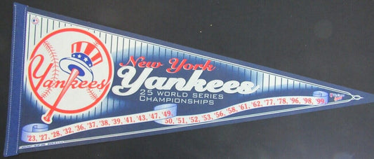 2000 Wincraft  New York Yankees 25 World Series Championships 30" Pennant 157963