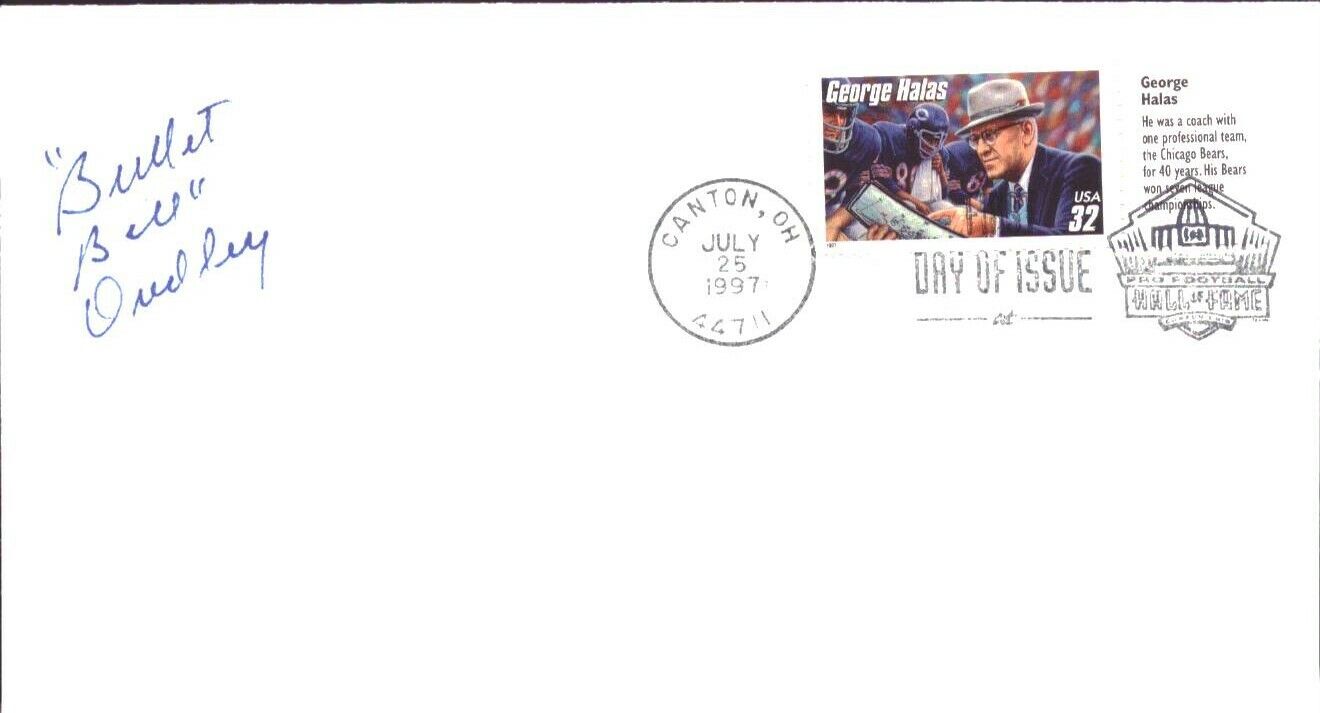 Bullet Bill Dudley Signed 1997 FDC First Day Cover Chicago Bears 151481