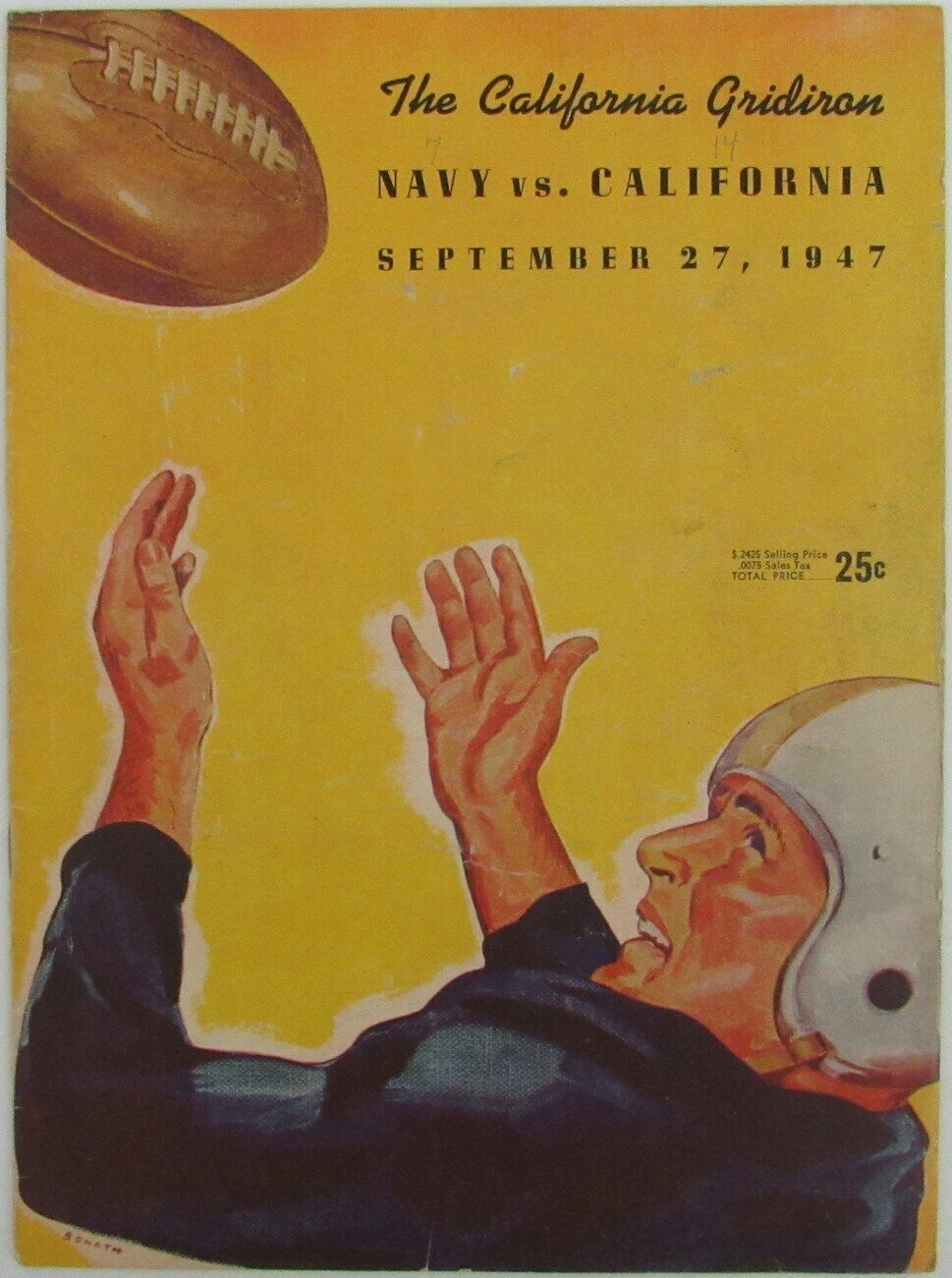 1947 Navy vs. California College Football Game Souvenir Program 163186