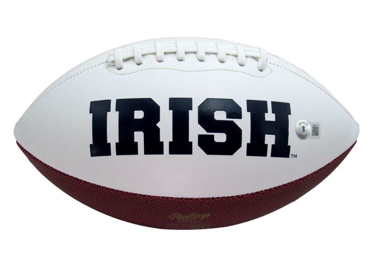 Rocket Ismail Autographed Notre Dame Logo Football Beckett 181120