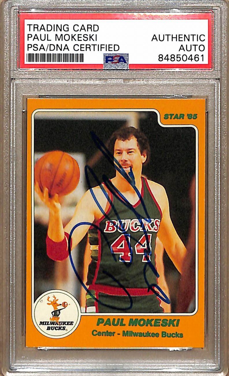 1984-85 Star Company #134 Paul Mokeski Bucks Signed/Auto Card PSA/DNA 178997