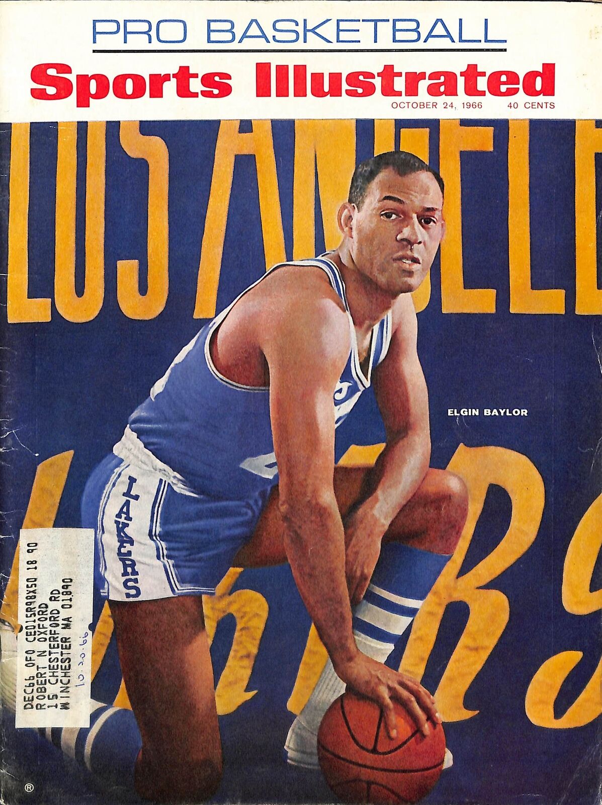 Elgin Baylor Los Angeles Lakers October 24 1966 Pro Basketball Preview 180713