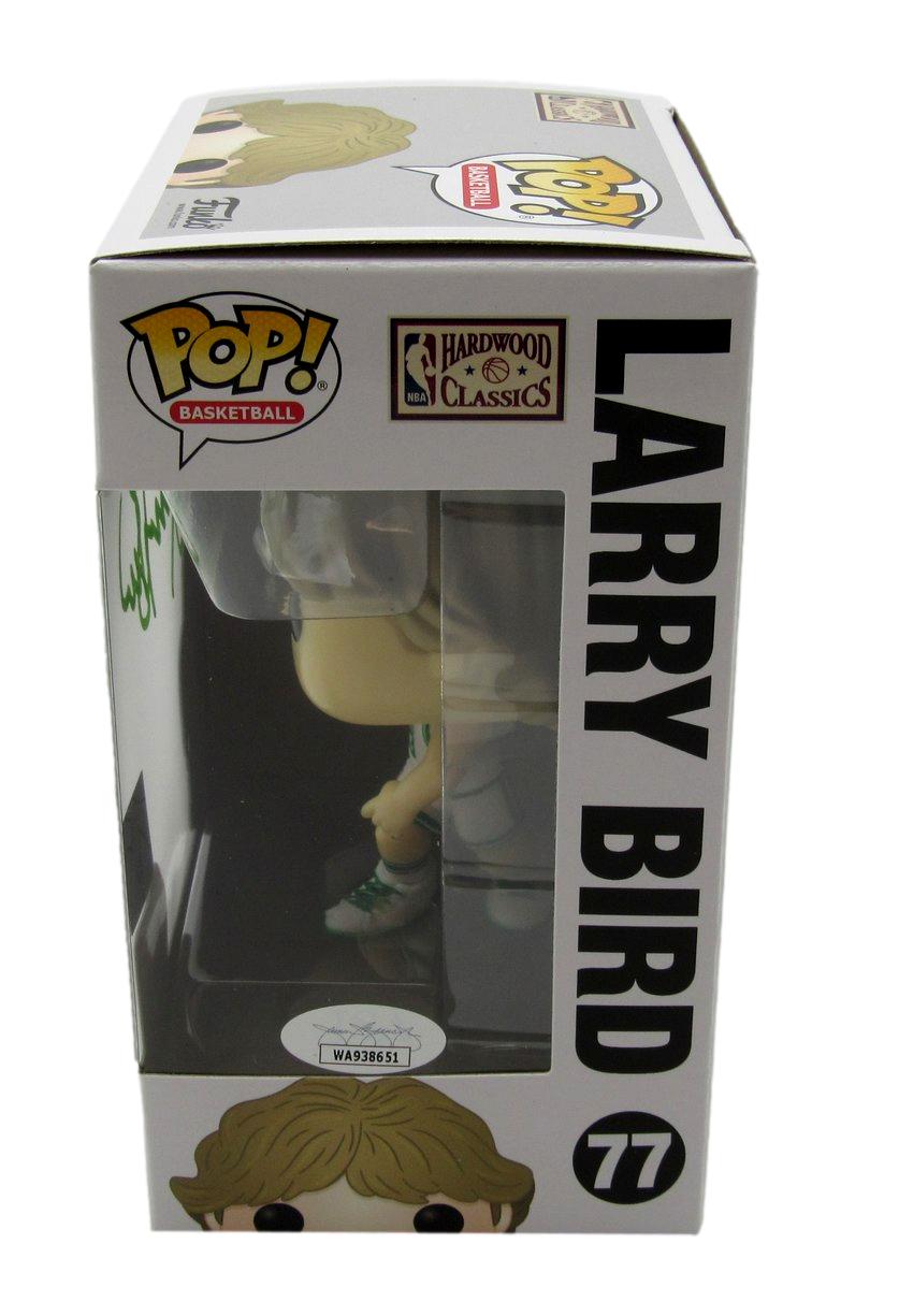 Larry Bird HOF Autographed Funko Pop! #77 Figurine Boston Celtics JSA 183309