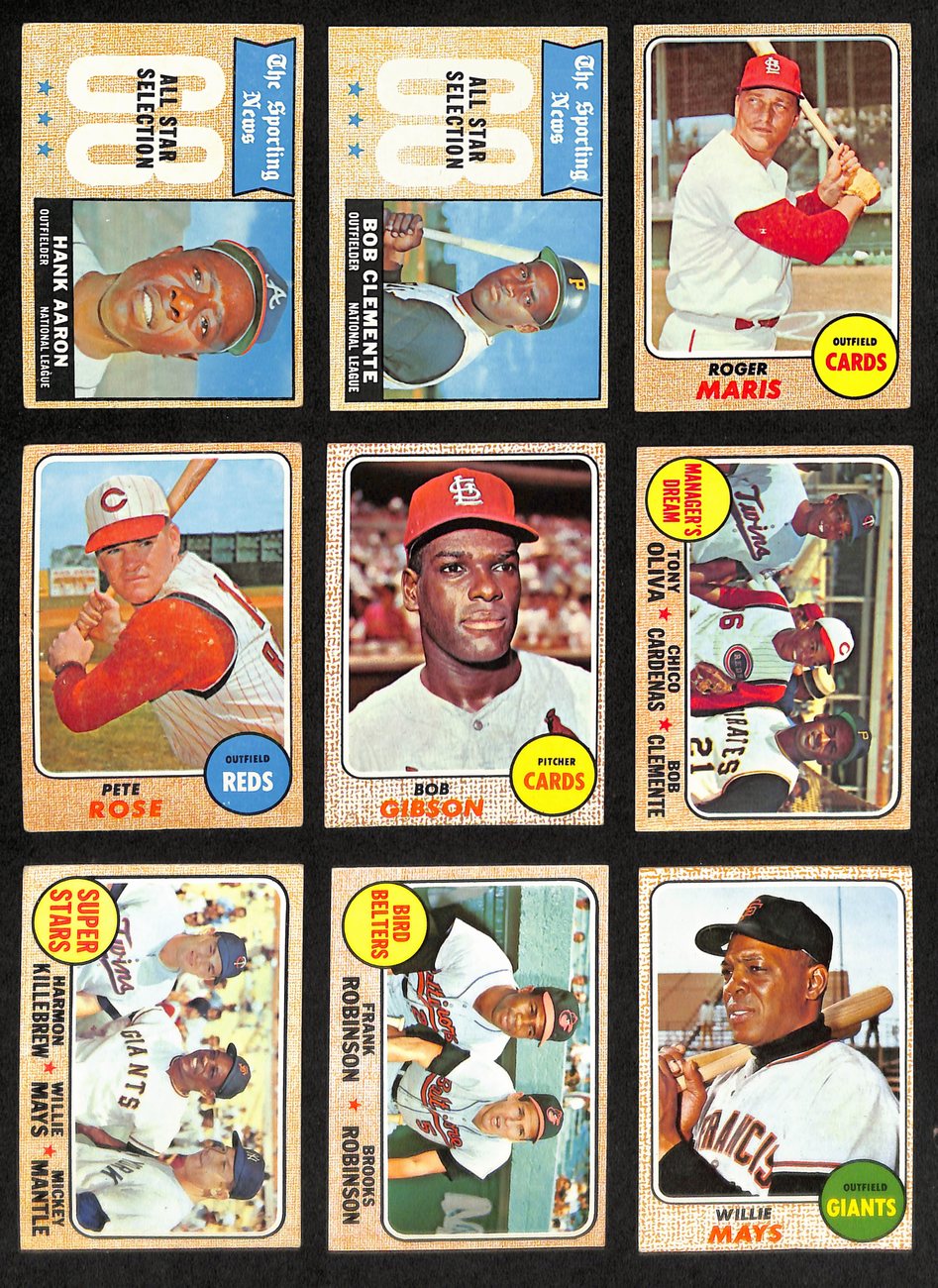 1968 Topps Baseball Card Complete Set (1-598) Bench Ryan Mantle Mays 191958