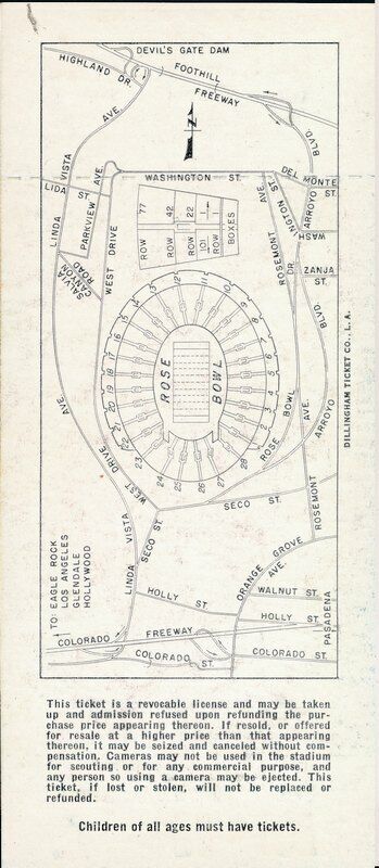 1966 Rose Bowl Unused Full Ticket Purdue vs. Southern California USC 142724